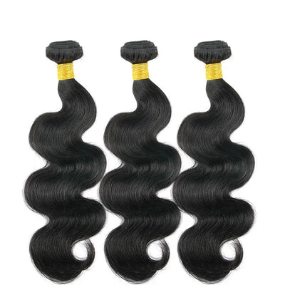 Fast Shipping 3-4 Days Brazilian Body Wave 100% Human Hair 3 Bundle Deal Natural Black Color 10-28 inch Remy Hair Weaving - Alcoholic Hair