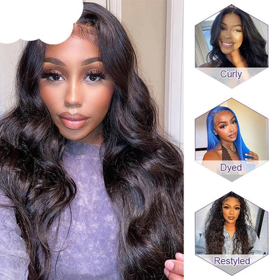 6x6 HD Lace Closure Human Hair With Baby Hair Brazilian Body Wave Virgin Human Hair 4x4 5x5 Transparent Lace Closure Fro Women - Alcoholic Hair