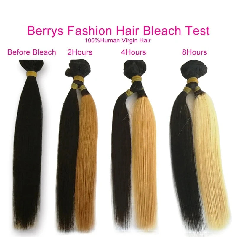 Brazilian Straight Hair Bundles - 8 to 30 inches - 4 Bundle Deal - Alcoholic Hair