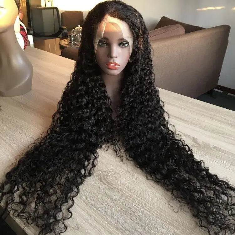 Water Wave 13x4 HD Lace Frontal Wigs - 34 36 38 40 Inch Hair Wigs- 200% Density For Women - Alcoholic Hair