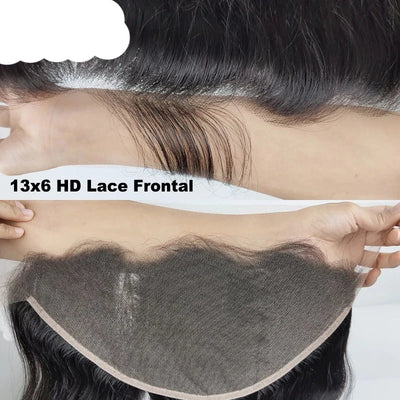 Berrys Fashion Hair 13x6 HD Lace Frontal Hair Body Wave Remy Hair Invisible 13x4 & 13x6 Lace Pre Pluck Hairline With Baby Hair - Alcoholic Hair