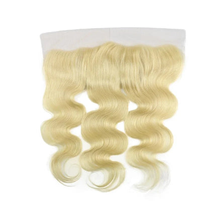 [Berrys Fashion] Blonde Lace Frontal  13x4 Brazilian body wave Color 613 Human hair with Baby Hair Frontal Remy Hair Extensions - Alcoholic Hair