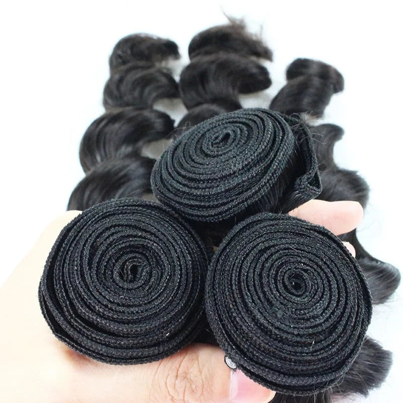 Berrys Fashion Loose Wave Long Hair 10-28Inch Peruvian 10A Grade Virgin Hair Bundles 3pcs/lot Unprocessed Human Hair Weft - Alcoholic Hair