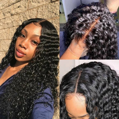 Berrys Fashion Hair Deep Wave 13x6 Invisible HD Lace Frontal Fast Shipping 3-4Days Small Knot Natural Hairline PrePlucked - Alcoholic Hair