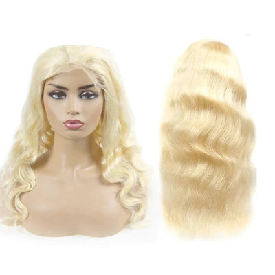 Brazilian Virgin Hair - Blonde Body Wave Lace Frontal - 613 HD Transparent Lace wig - 10 to 30 inches - Alcoholic Hair