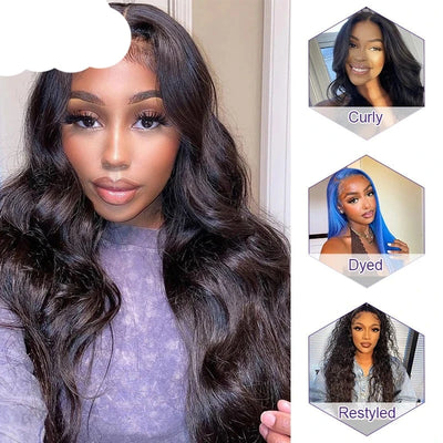 Brazilian Body Wave - Full Lace Hair Wig - Transparent w/ Natural Hairline - Alcoholic Hair