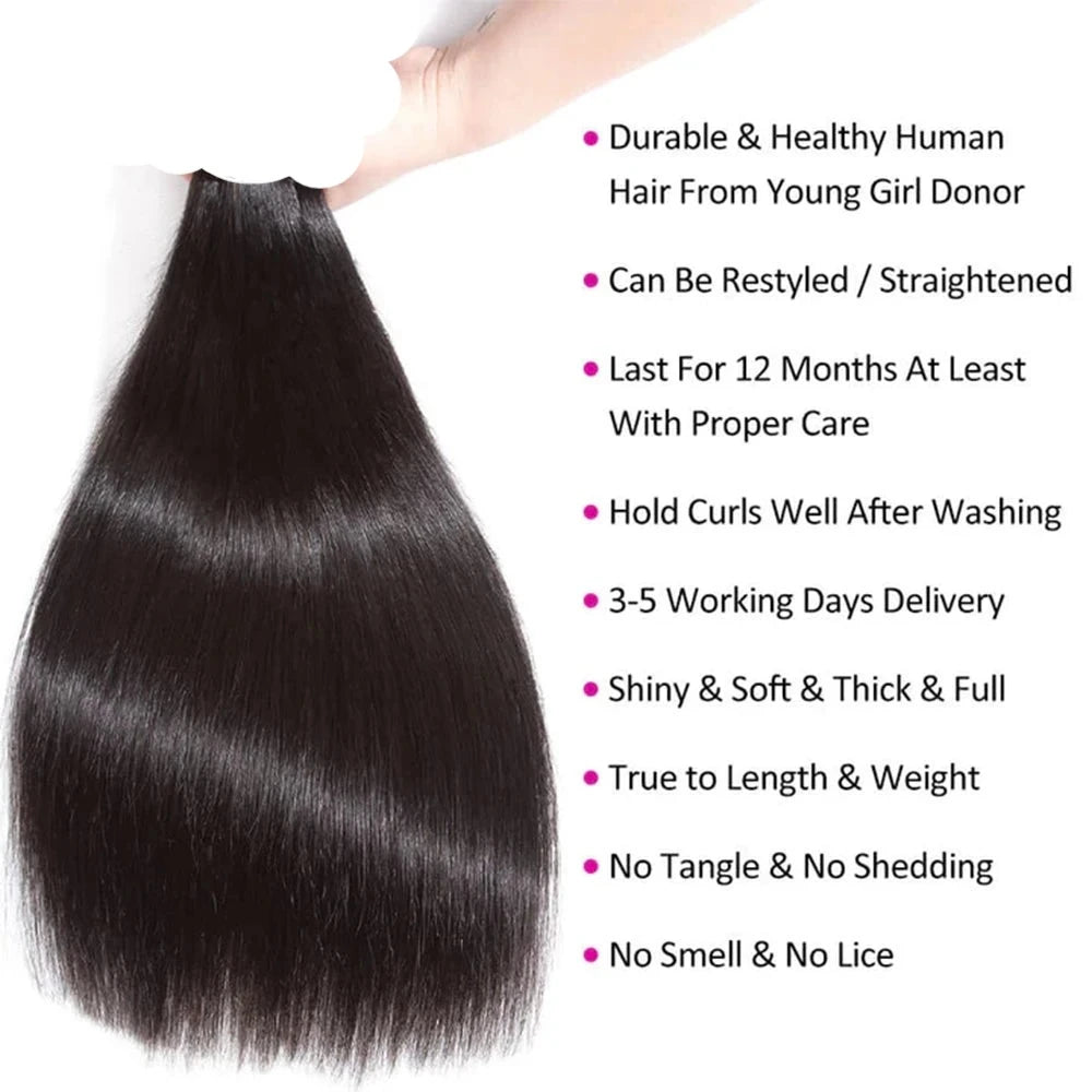 Fast Shipping 3-4 Days Brazilian Virgin Hair Straight Human Hair Bundles 100% Unprocessed Raw Hair Can Bleach And Dey 613 Colors - Alcoholic Hair