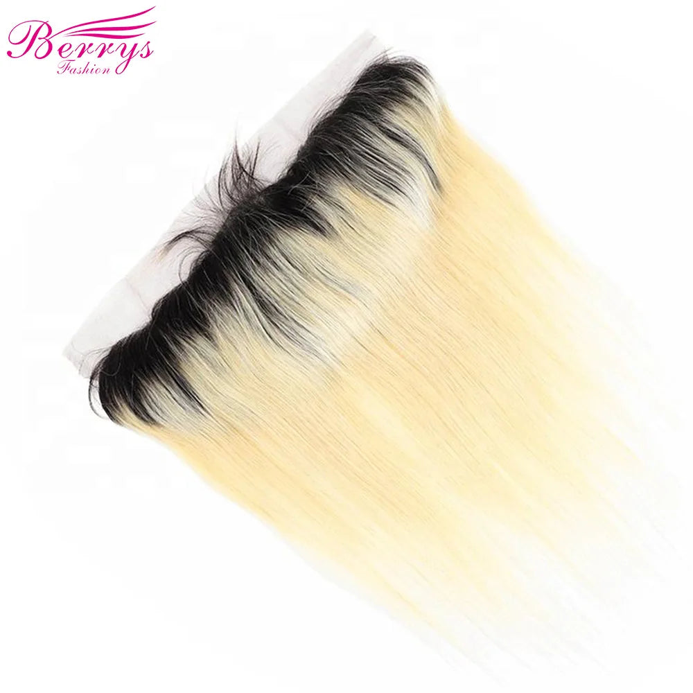 T1B/613 Color 13x6 Frontal Human Hair Melt Skins Straight 13x4 Invisible Tranparent Lace Frontal Berrys Fashion Hair - Alcoholic Hair