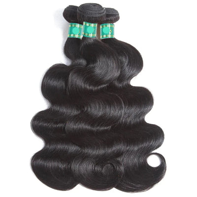 Berrys Fashion Body Wave Hair Bundles With Frontal Human Hair Brazilian Hair Weaving With 13X4/13X6 Lace Frontal Hair Extensions - Alcoholic Hair