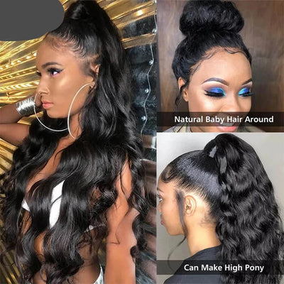 32Inch Body Wave 360 Lace Frontal Wig Brazilian 22x4 Lace Frontal Human Hair Wigs For Black Women Pre Plucked Berrys Fashion Wig - Alcoholic Hair