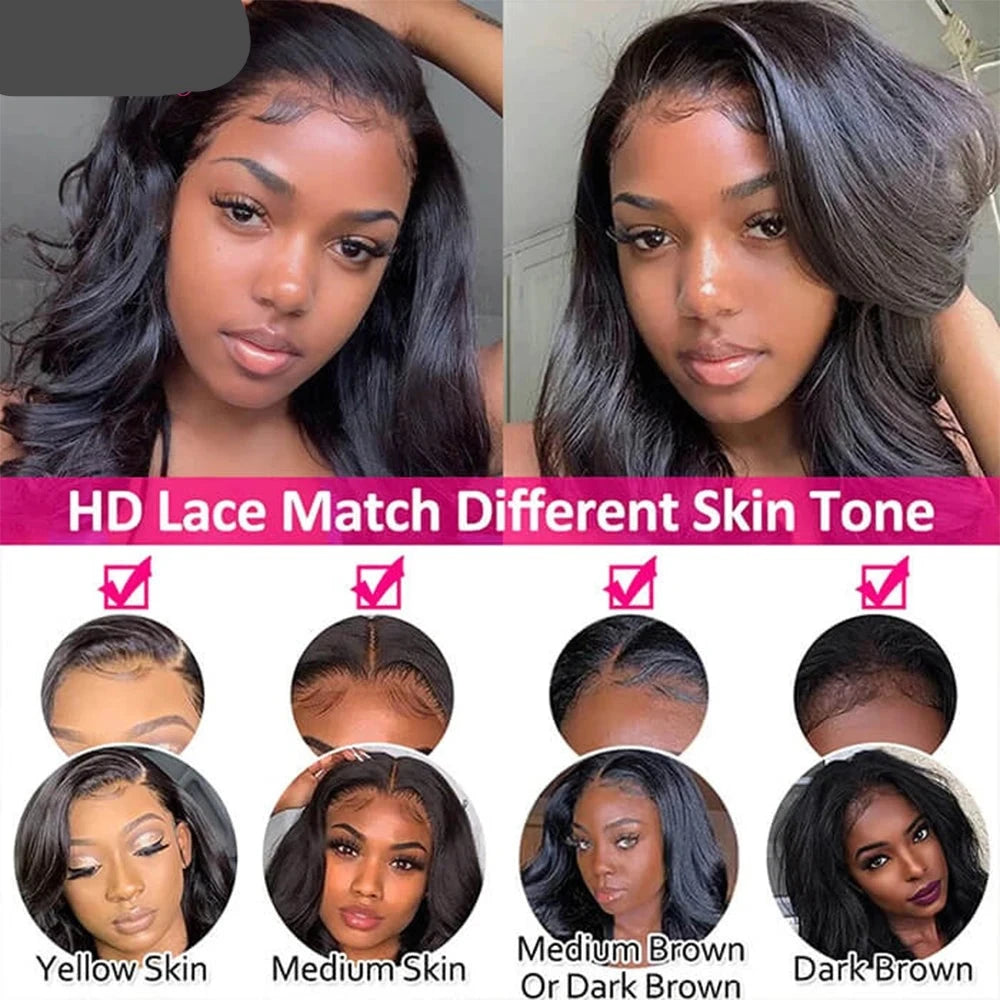 Brazilian Human Hair Wigs - Body Wave - 13x6 HD Lace Frontal Wig - 13x4 HD Lace Frontal Wig - 4x4 Lace Closure Wig - Alcoholic Hair