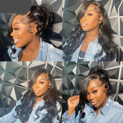 32Inch Body Wave 360 Lace Frontal Wig Brazilian 22x4 Lace Frontal Human Hair Wigs For Black Women Pre Plucked Berrys Fashion Wig - Alcoholic Hair