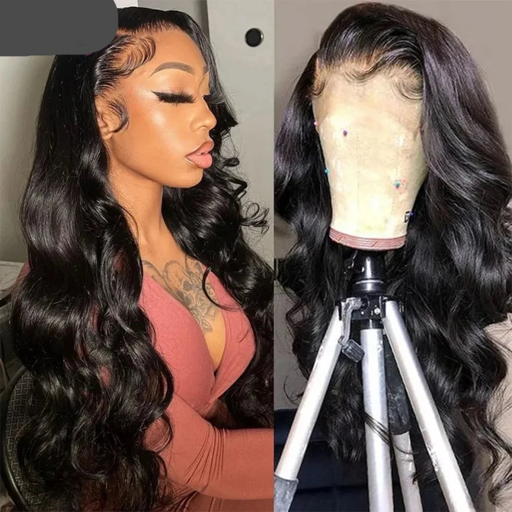 32Inch Body Wave 360 Lace Frontal Wig Brazilian 22x4 Lace Frontal Human Hair Wigs For Black Women Pre Plucked Berrys Fashion Wig - Alcoholic Hair