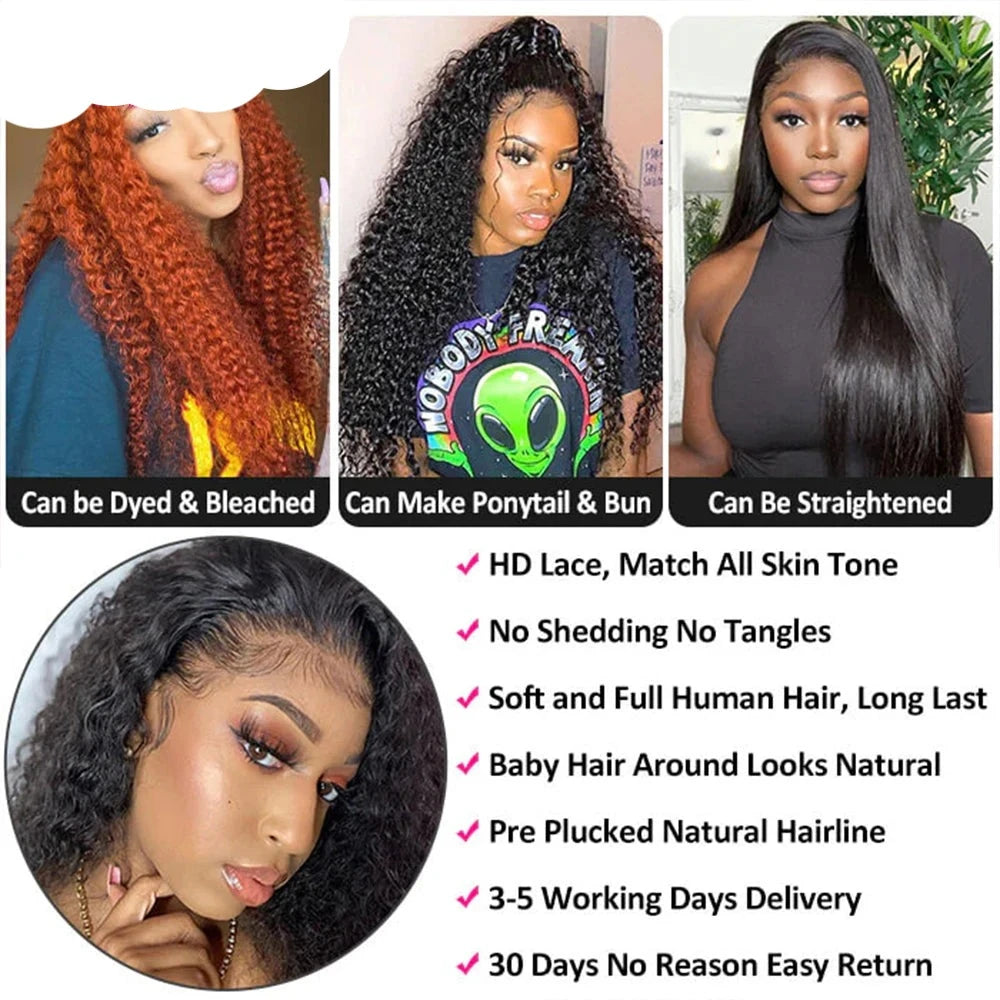 Berrys Fashion 5x5 Lace Closure With Bundles Peruvian Deep Wabe Bundles 10-30Inch Long Human Hair Weave Bundles With 4x4 Lace - Alcoholic Hair