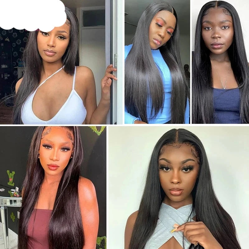 Berrys Fashion Straight Bundles With Frontal Brazilian Straight Hair Weave 3/4 Bundles With 13x4/13x6 Lace Frontal For Women - Alcoholic Hair