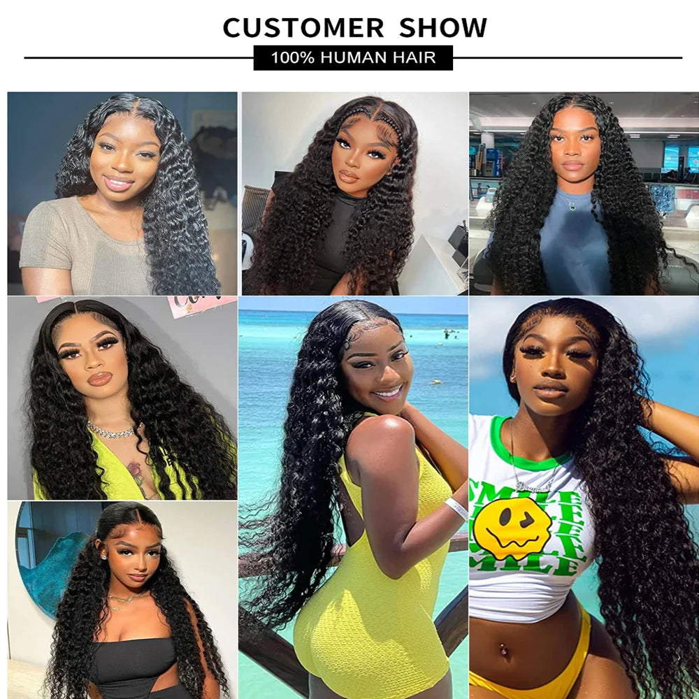 Berrys Fashion 5x5 Lace Closure With Bundles Peruvian Deep Wabe Bundles 10-30Inch Long Human Hair Weave Bundles With 4x4 Lace - Alcoholic Hair