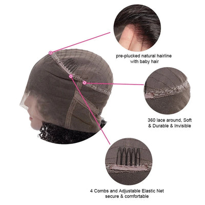 32Inch Body Wave 360 Lace Frontal Wig Brazilian 22x4 Lace Frontal Human Hair Wigs For Black Women Pre Plucked Berrys Fashion Wig - Alcoholic Hair