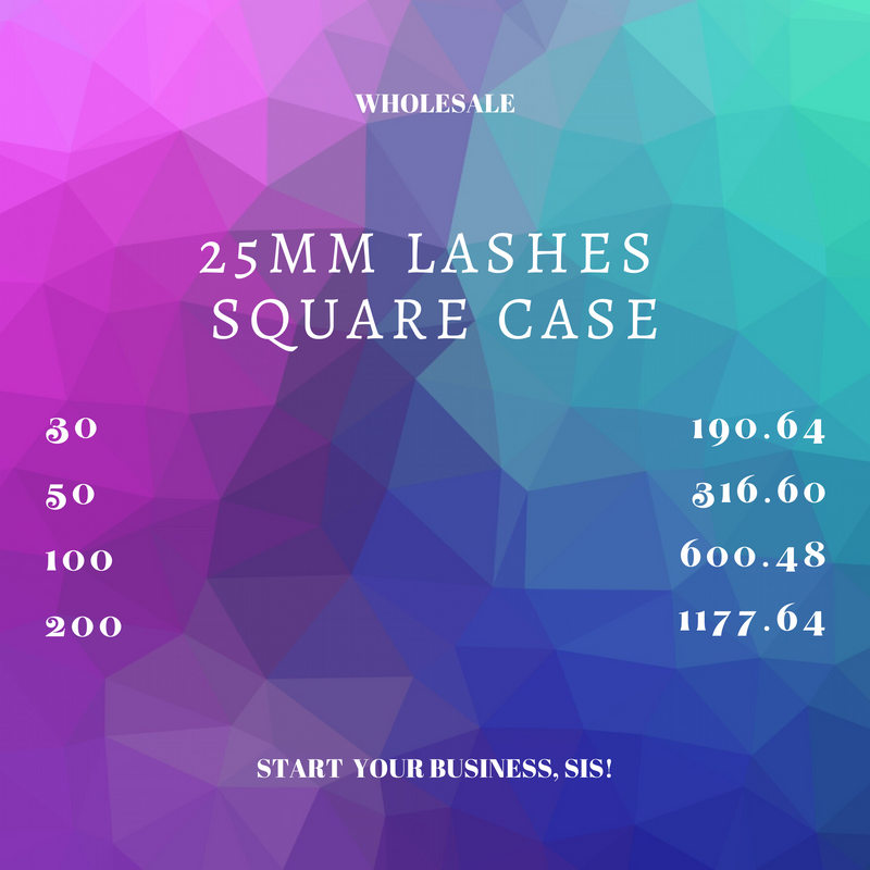 25 mm Mink Lashes- Square Case - Alcoholic Hair