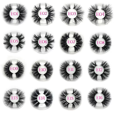 3D - 25mm Mink Lashes- Round Case - Alcoholic Hair