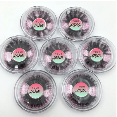 3D - 25mm Mink Lashes- Round Case - Alcoholic Hair