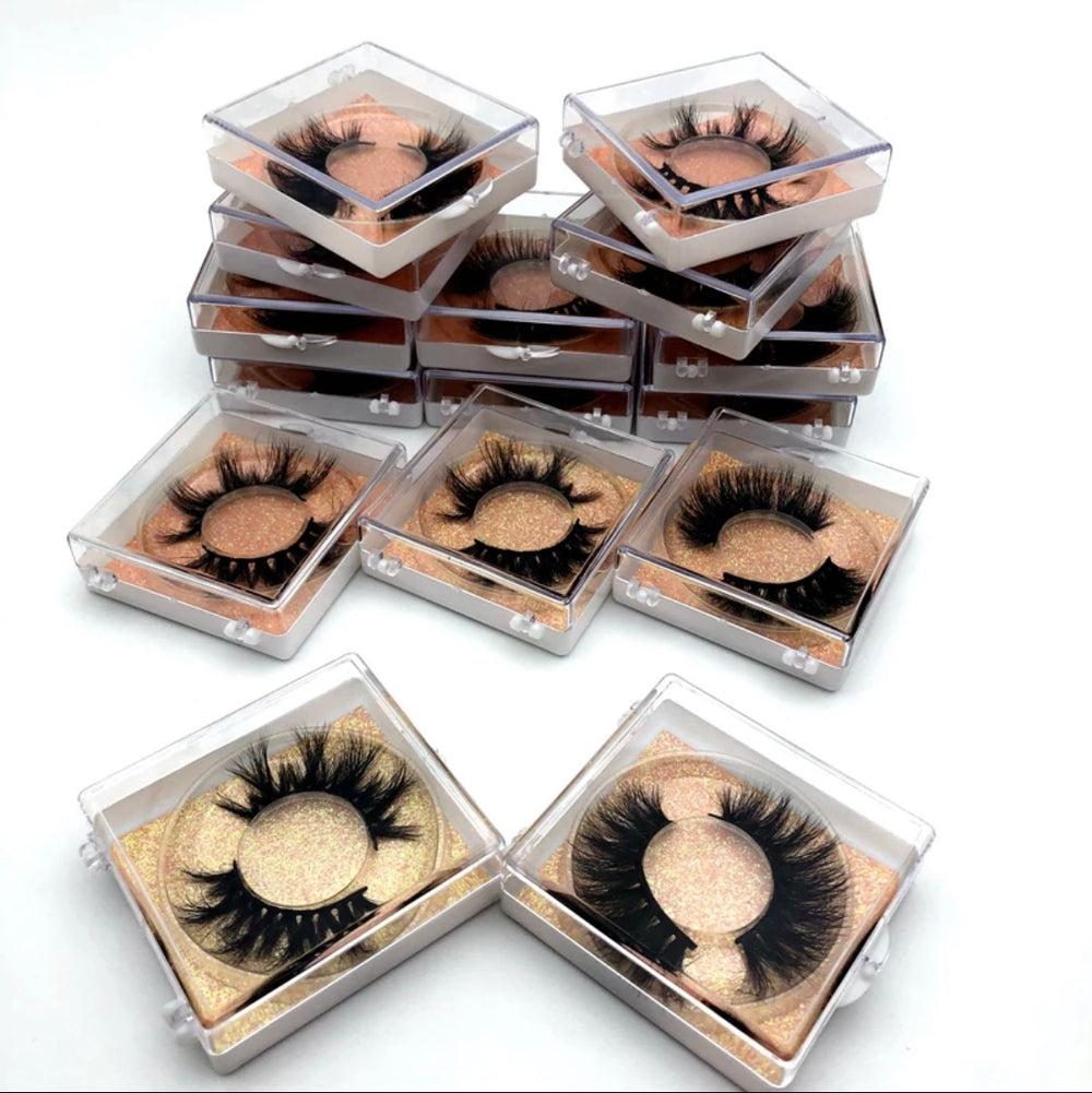 25 mm Mink Lashes- Square Case - Alcoholic Hair